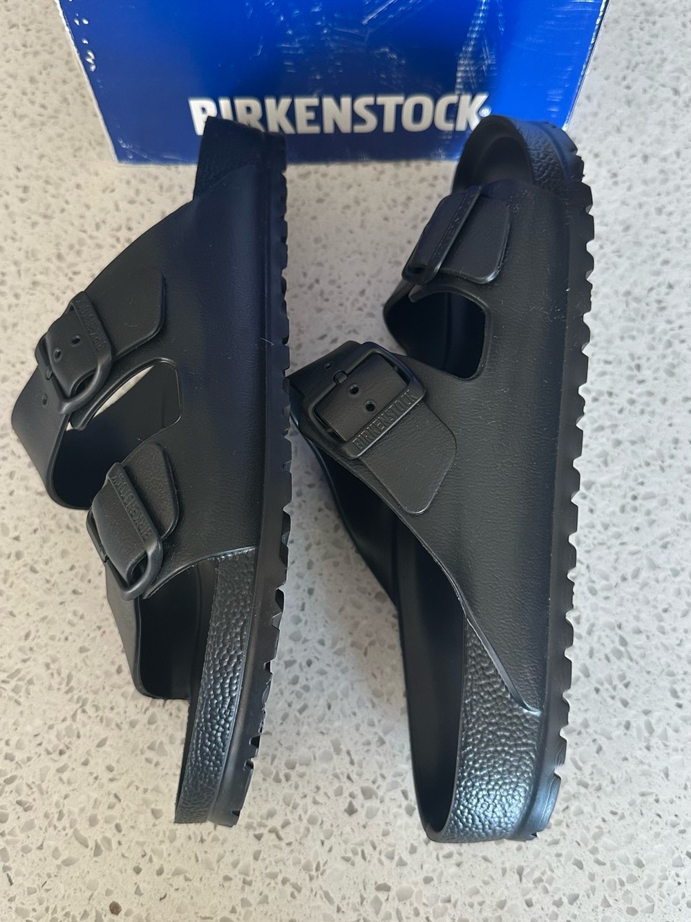 Birkenstock Black Double Strap EVA Slides - Picture 3 of 5